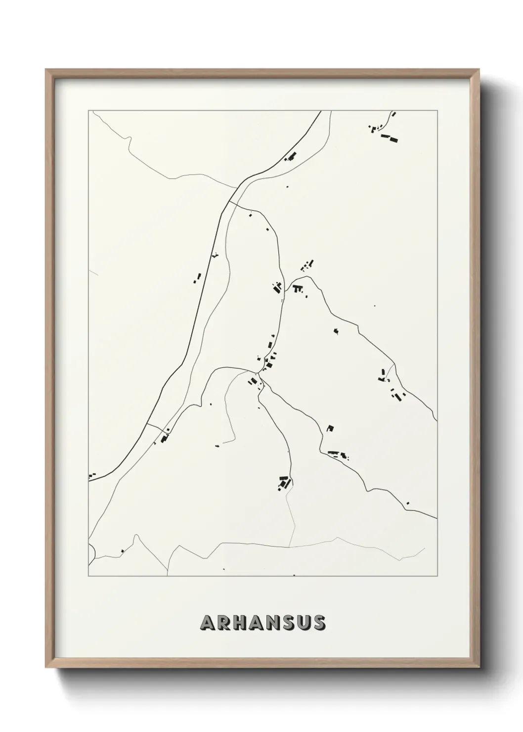 Un poster carte Arhansus