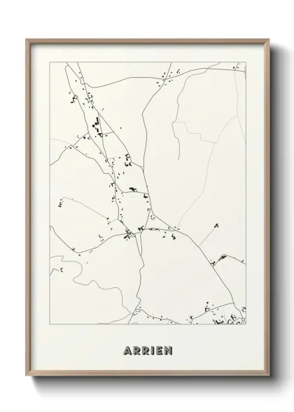 Une affiche de carte sur Arrien