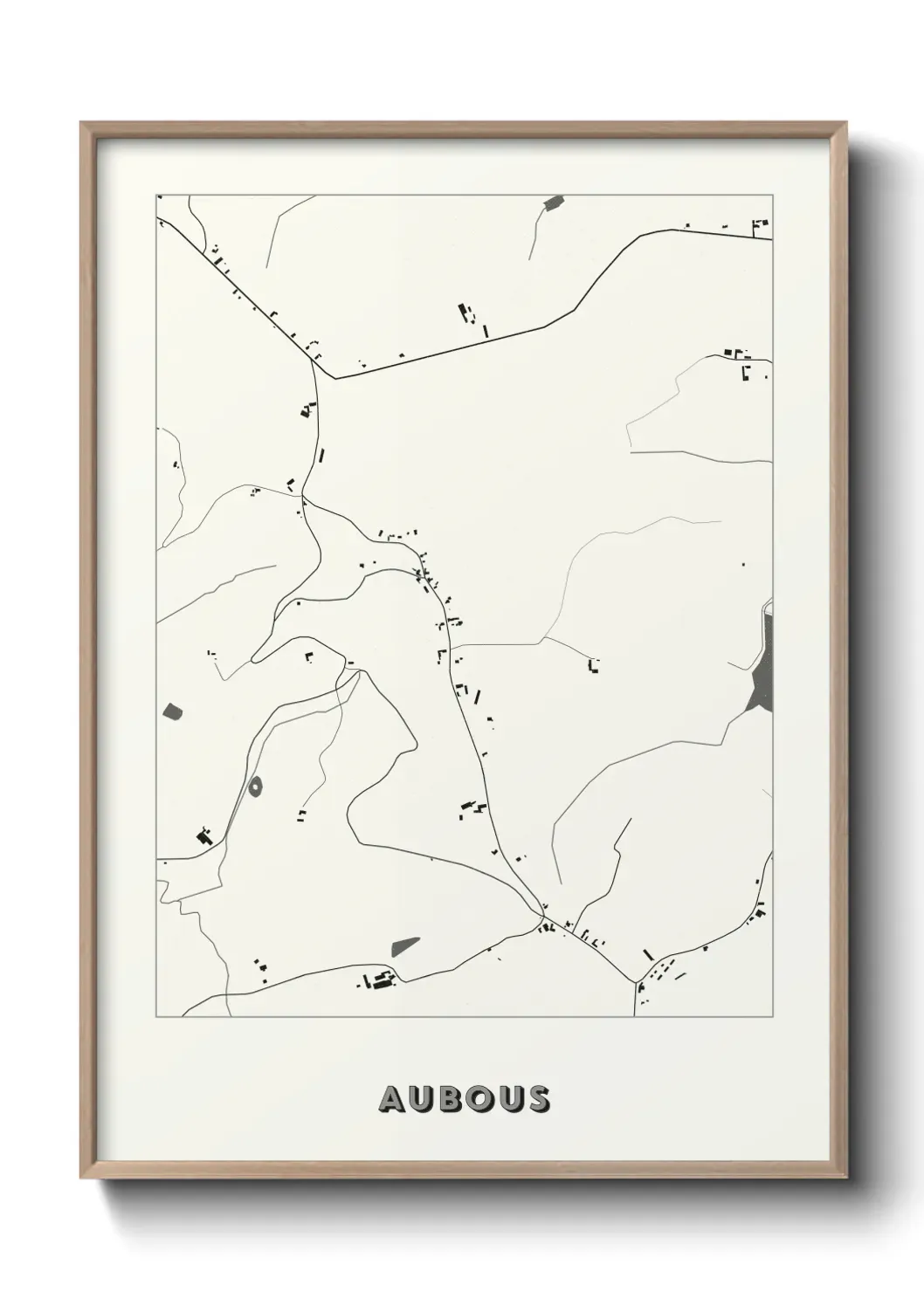 Un poster carte Aubous