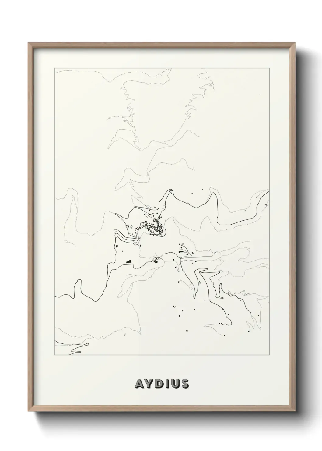 Un poster carte Aydius