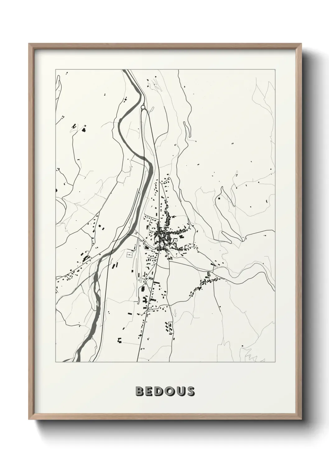 Un poster carte Bedous