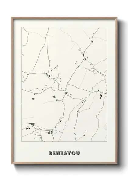 Une affiche de carte sur Bentayou