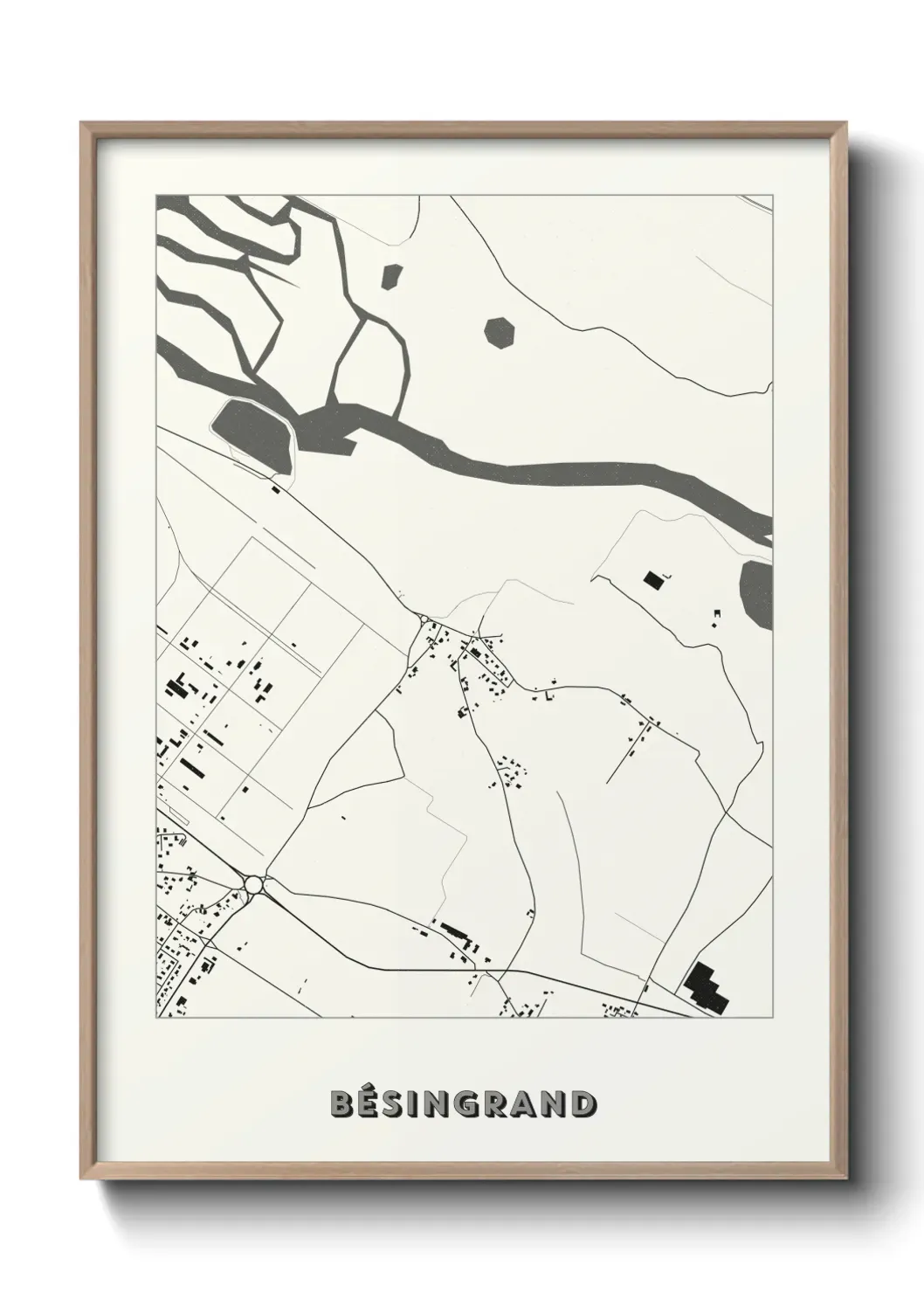 Un poster carte Bésingrand