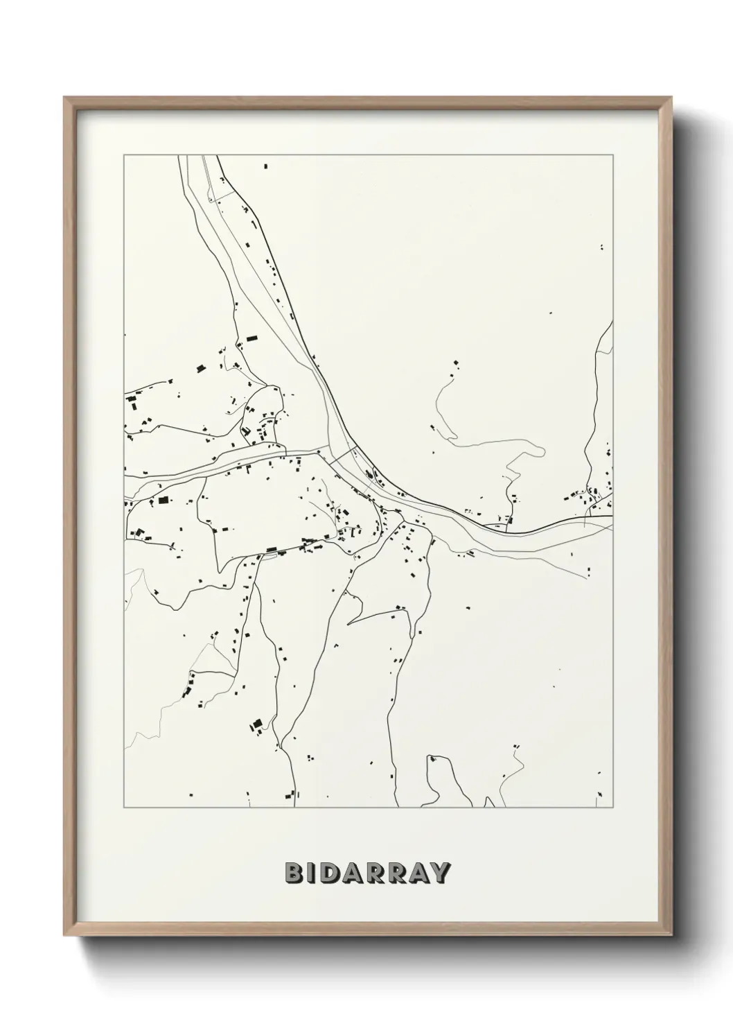 Un poster carte Bidarray