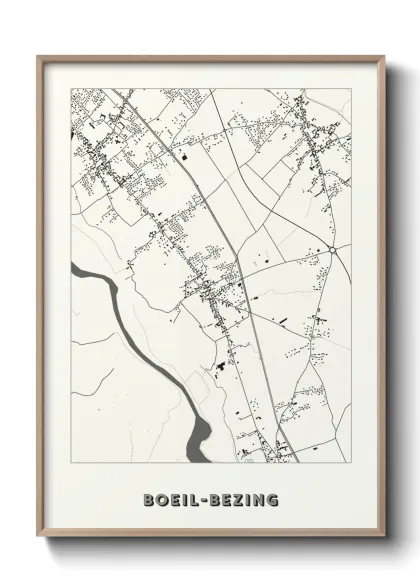 Une affiche de carte sur Boeil-Bezing