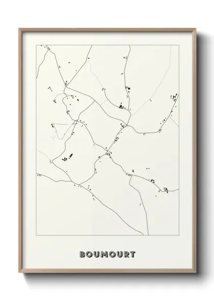 Une affiche de carte sur Boumourt