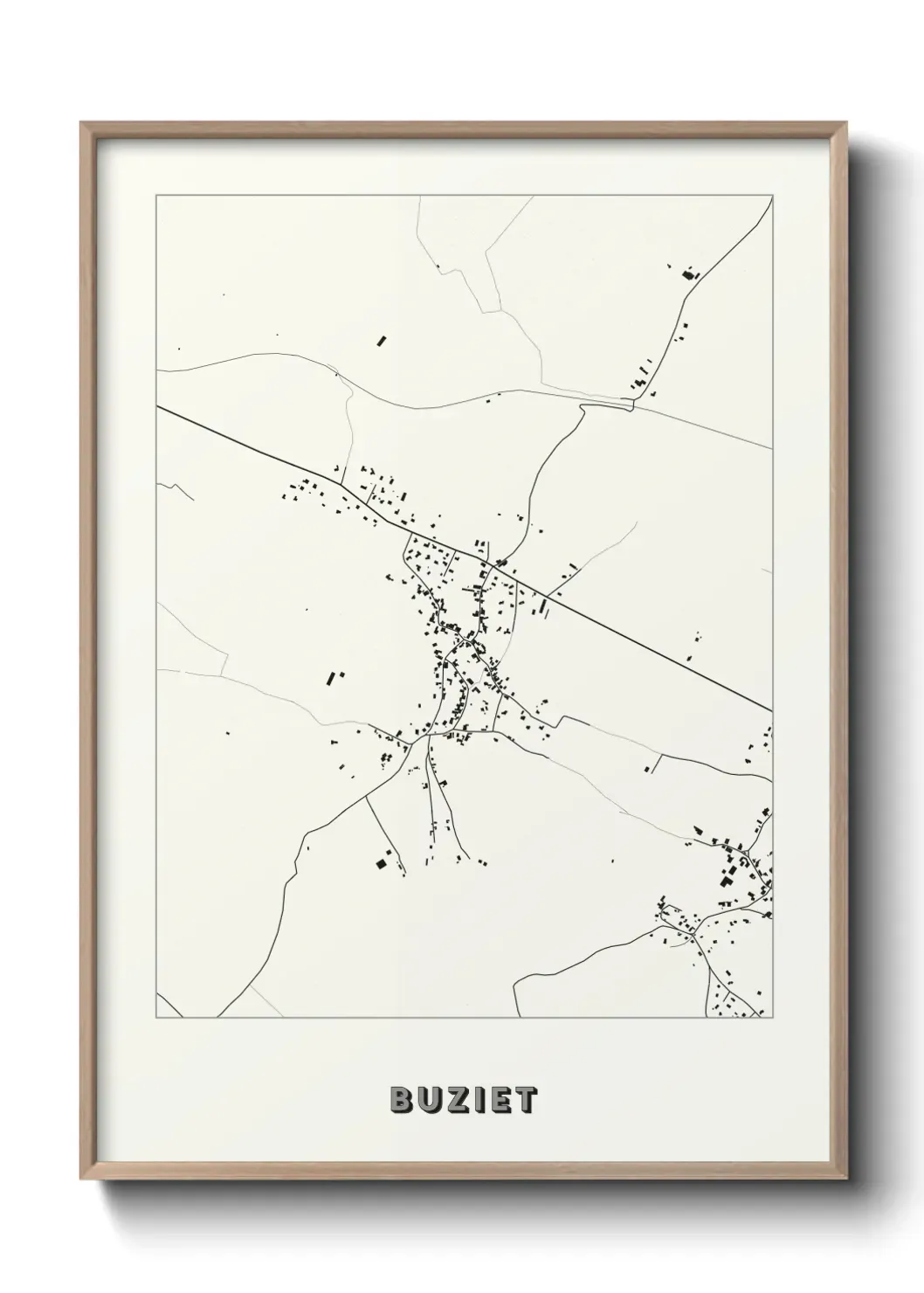 Un poster carte Buziet