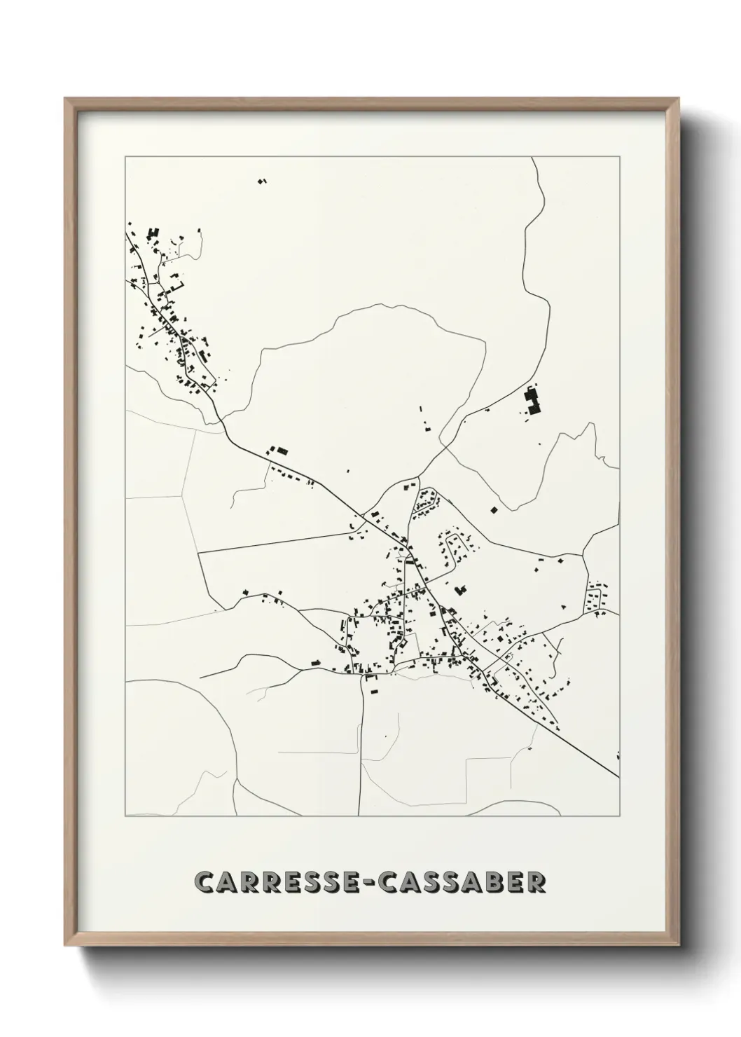 Un poster carte Carresse-Cassaber