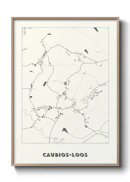 Une affiche de carte sur Caubios-Loos