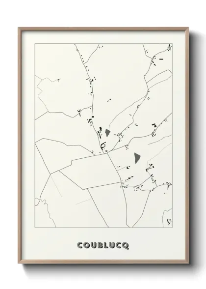Une affiche de carte sur Coublucq
