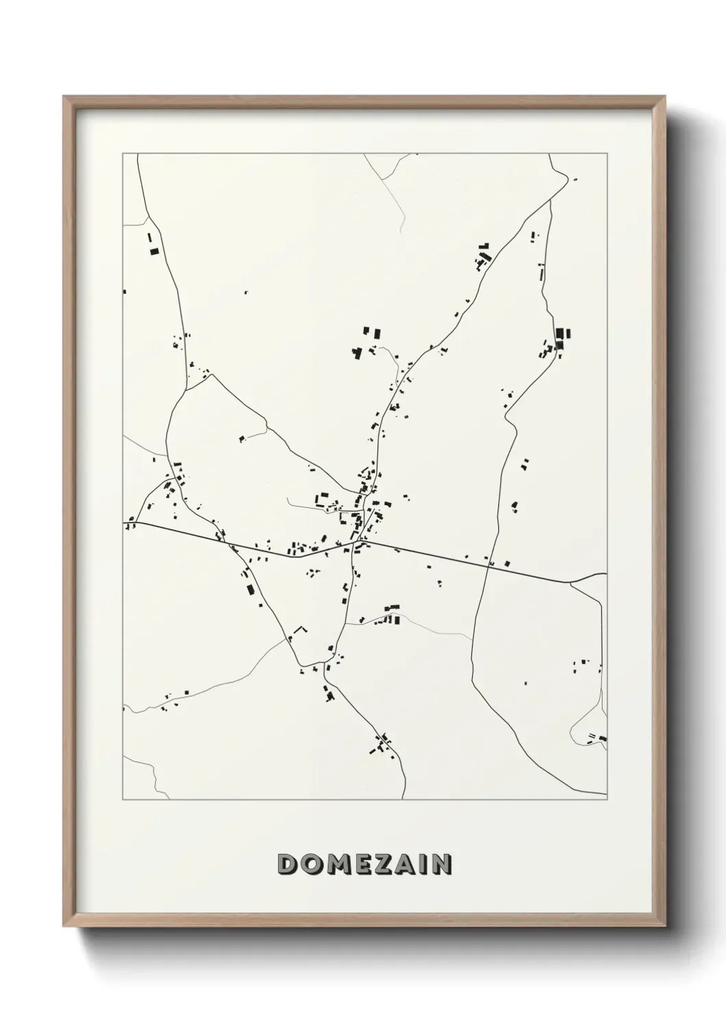 Un poster carte Domezain