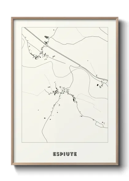 Une affiche de carte sur Espiute