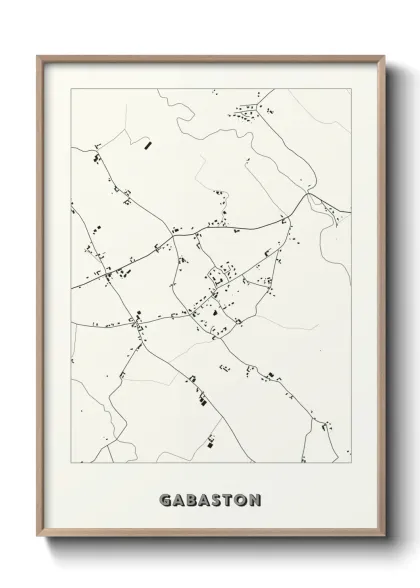 Une affiche de carte sur Gabaston