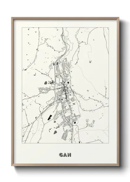 Une affiche de carte sur Gan