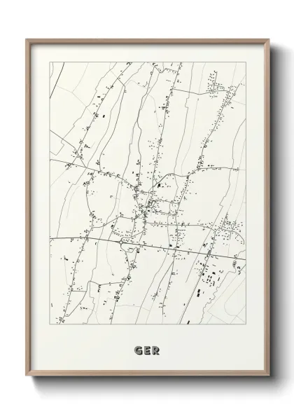 Une affiche de carte sur Ger