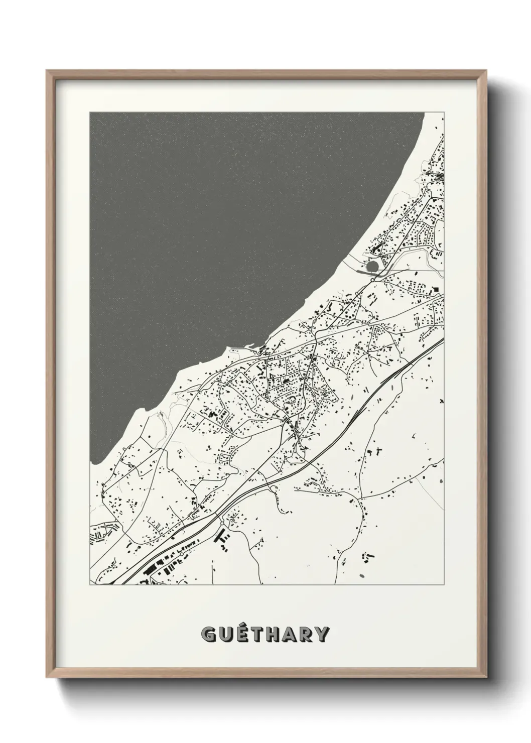Un poster carte Guéthary