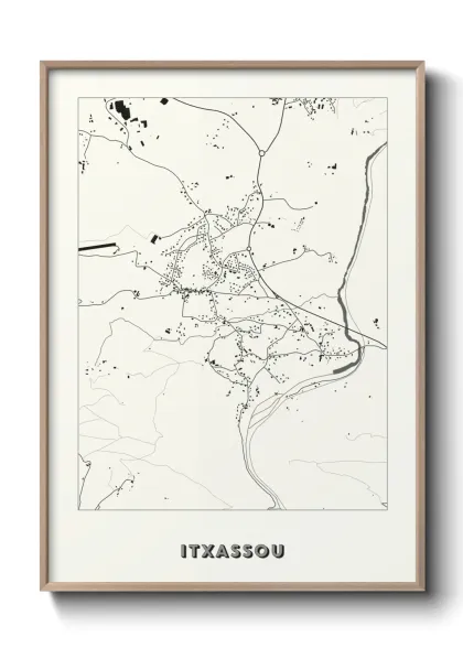 Une affiche de carte sur Itxassou
