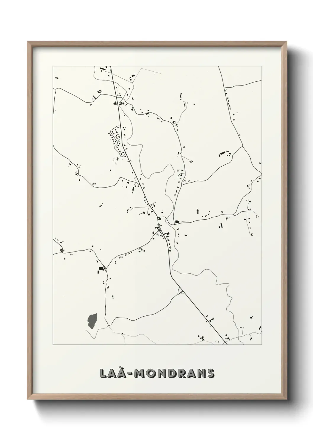 Un poster carte Laà-Mondrans