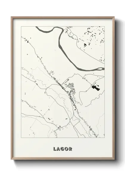 Une affiche de carte sur Lagor