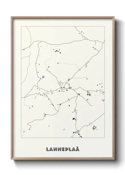 Une affiche de carte sur Lanneplaà