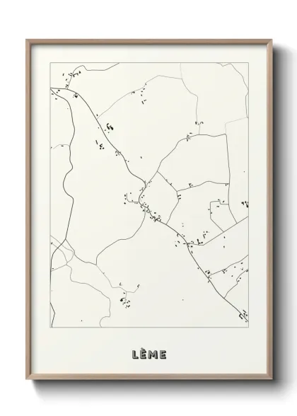 Une affiche de carte sur Lème