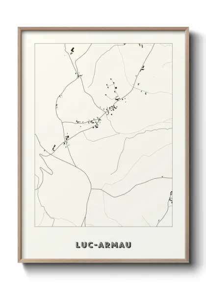 Une affiche de carte sur Luc-Armau