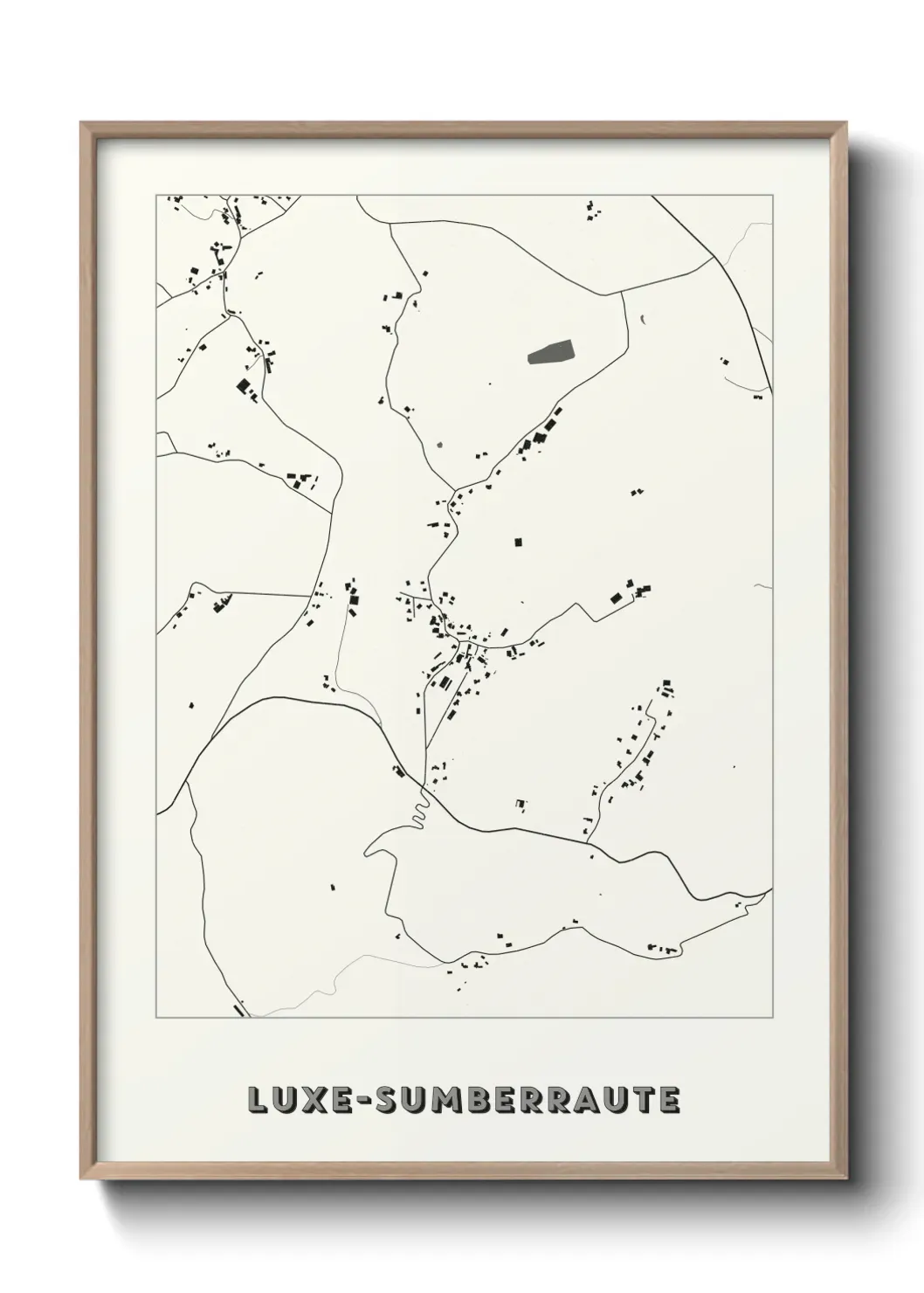 Un poster carte Luxe-Sumberraute