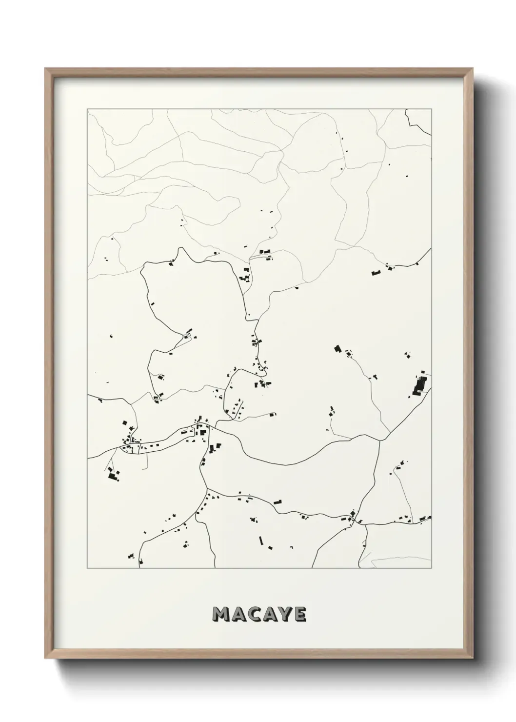 Un poster carte Macaye