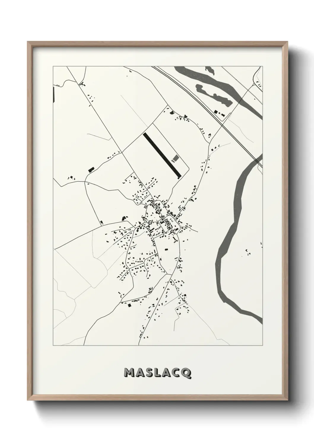 Un poster carte Maslacq
