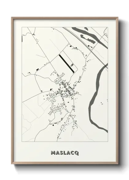 Une affiche de carte sur Maslacq