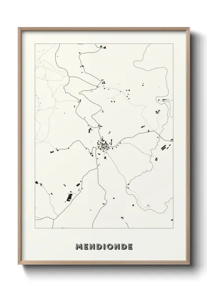 Une affiche de carte sur Mendionde