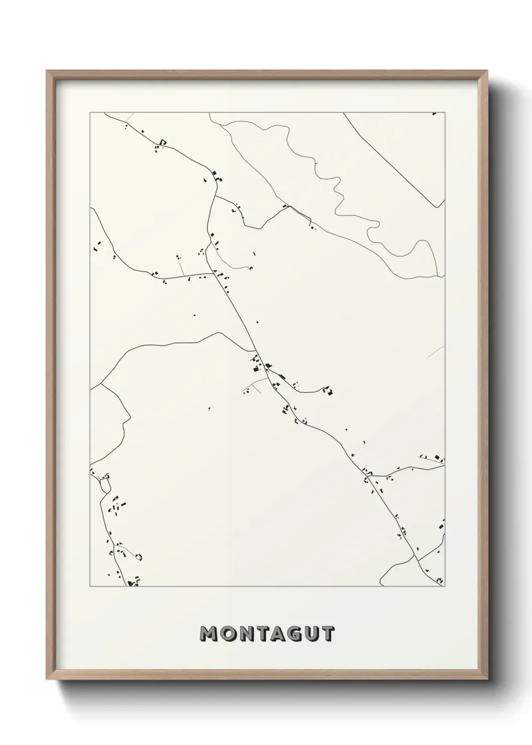 Un poster carte Montagut