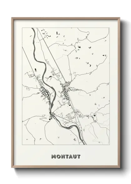 Une affiche de carte sur Montaut