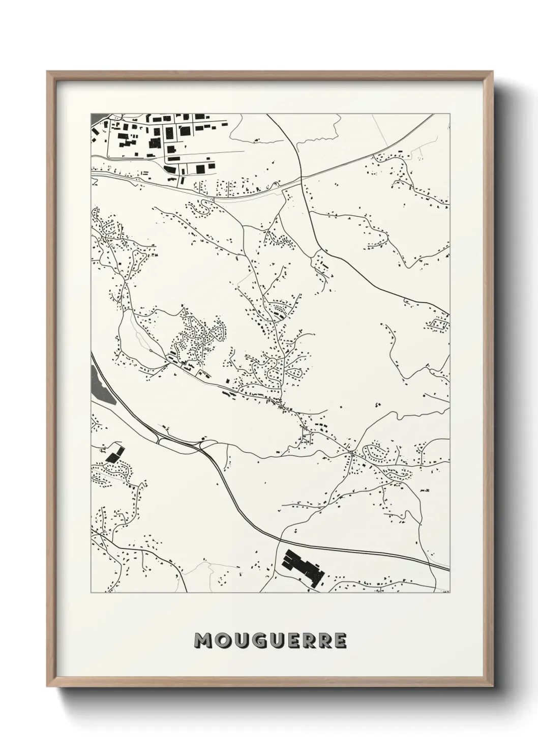 Un poster carte Mouguerre