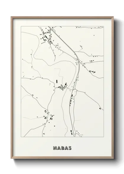 Une affiche de carte sur Nabas