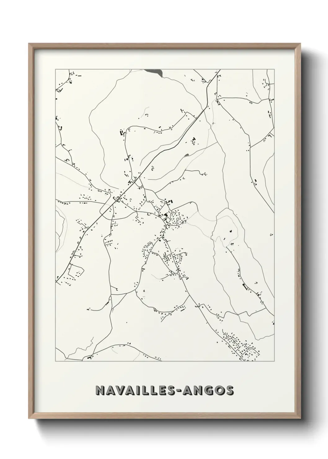 Un poster carte Navailles-Angos
