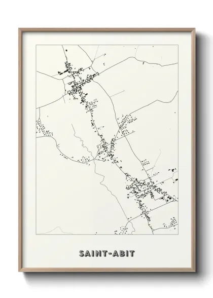 Une affiche de carte sur Saint-Abit