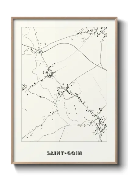 Une affiche de carte sur Saint-Goin