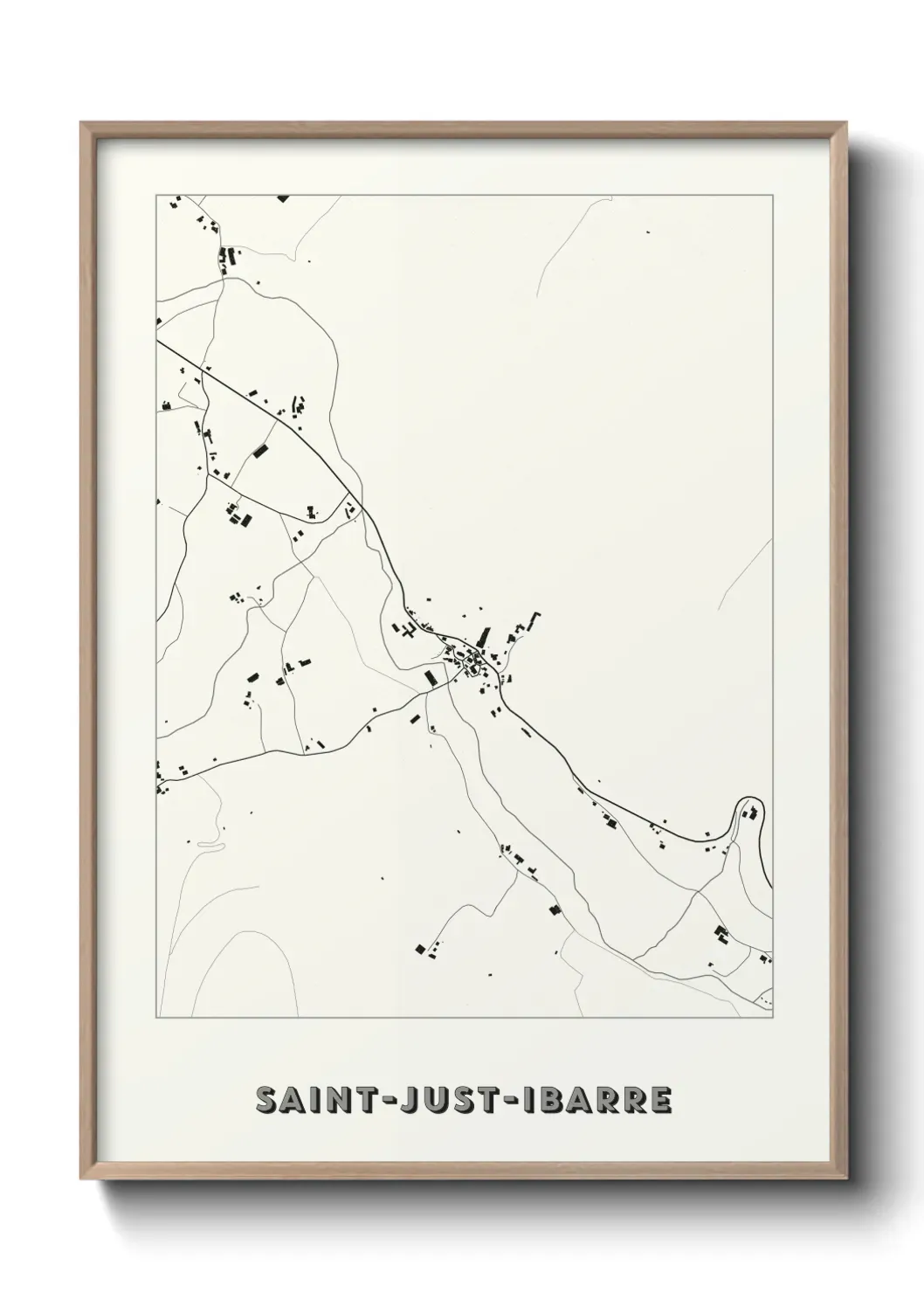Un poster carte Saint-Just-Ibarre