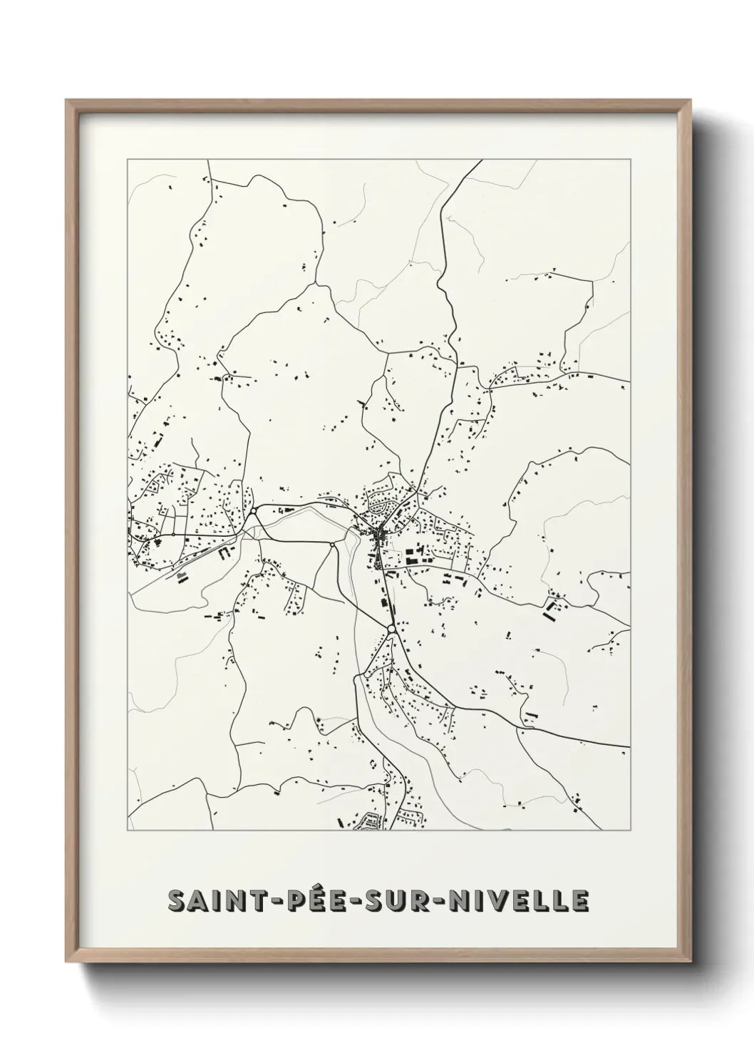 Un poster carte Saint-Pée-sur-Nivelle