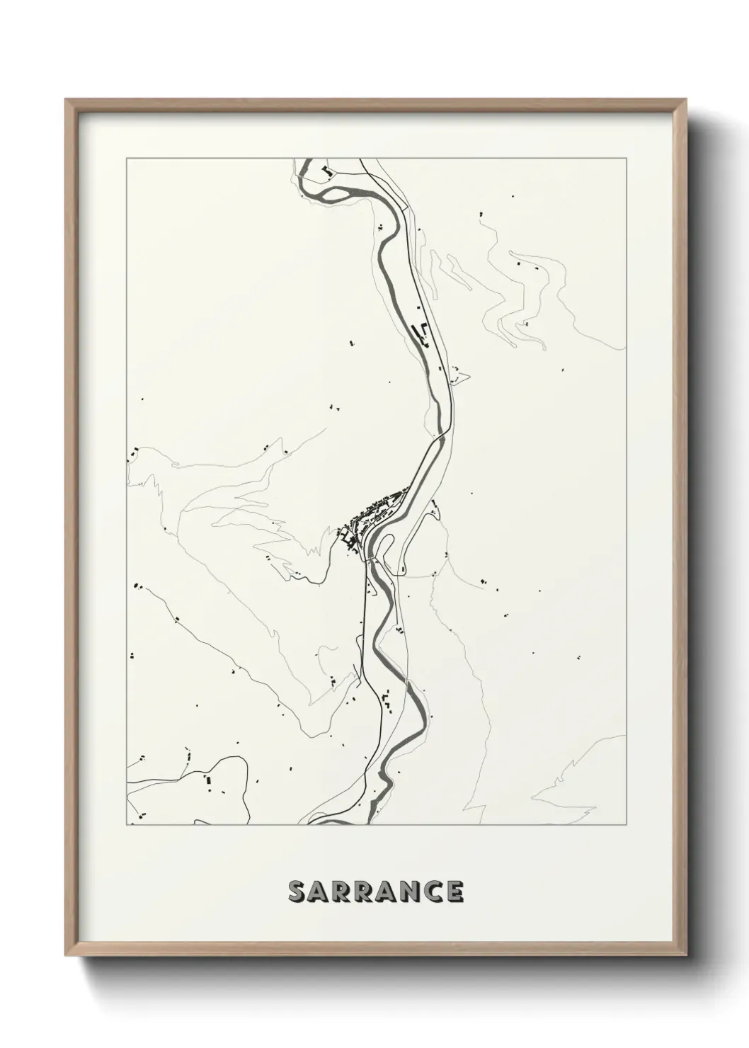 Un poster carte Sarrance