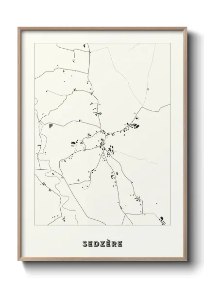 Une affiche de carte sur Sedzère