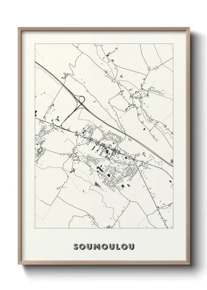 Une affiche de carte sur Soumoulou
