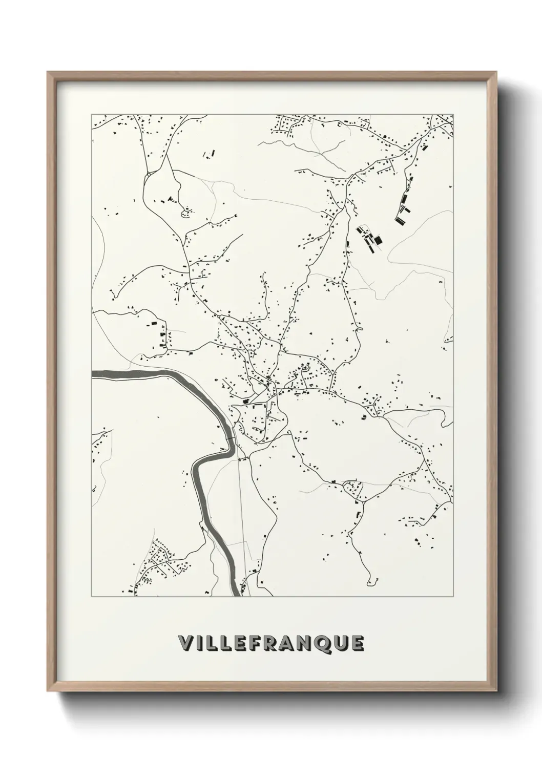 Un poster carte Villefranque