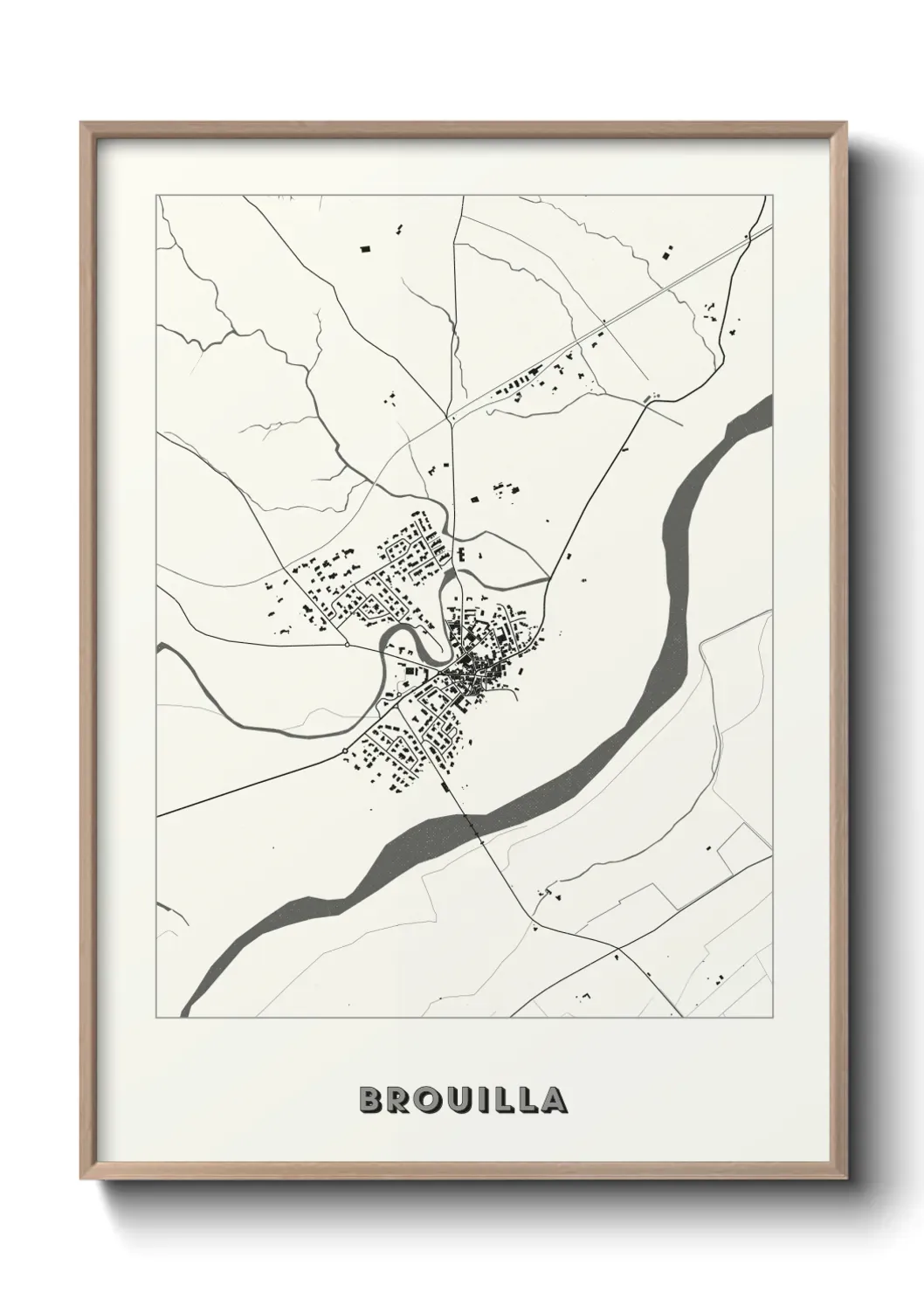 Un poster carte Brouilla