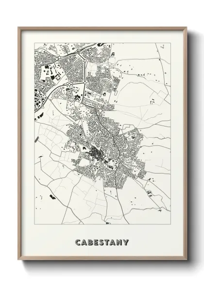 Une affiche de carte sur Cabestany