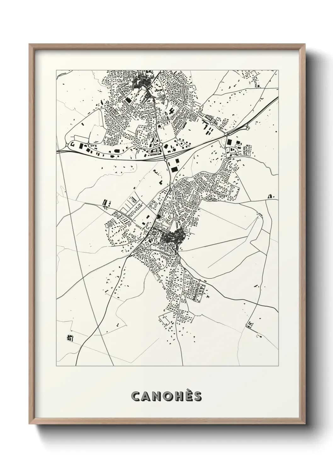 Un poster carte Canohès