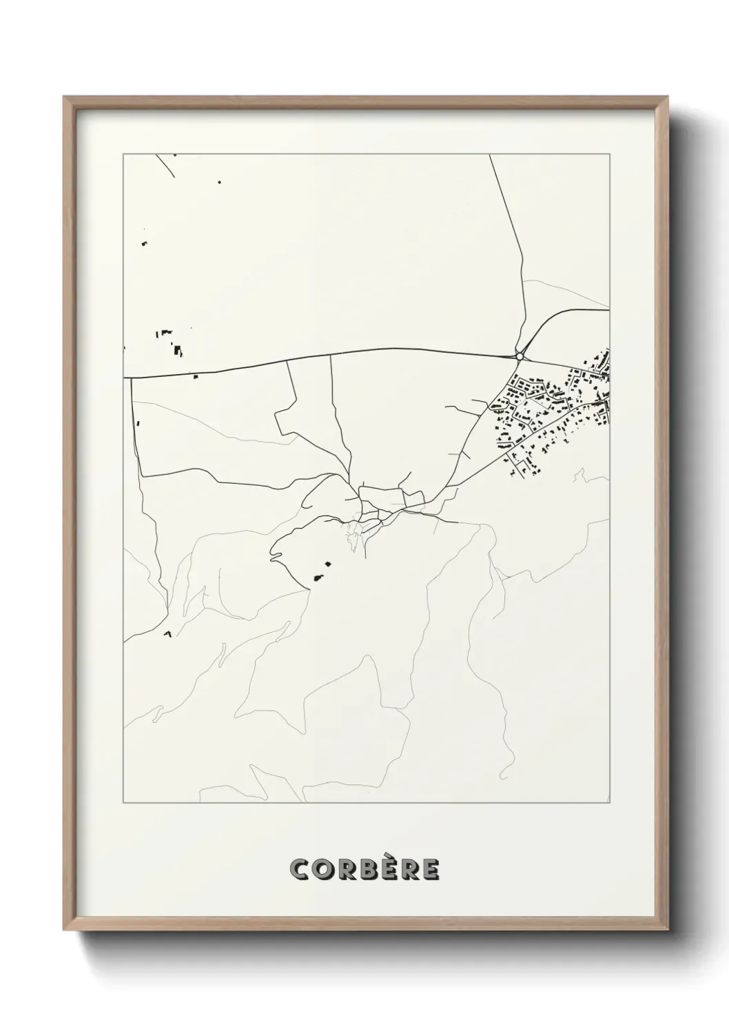 Un poster carte Corbère