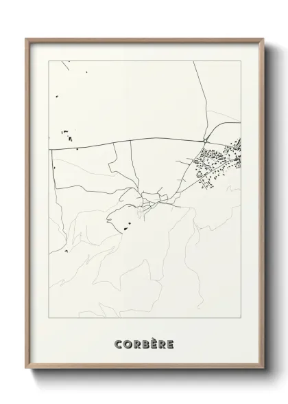 Une affiche de carte sur Corbère