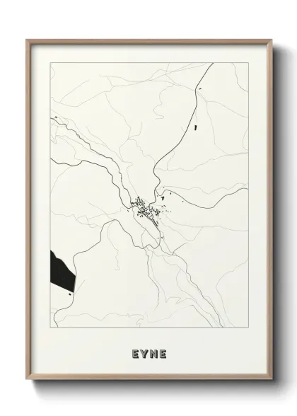 Une affiche de carte sur Eyne